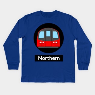 London Underground Subway Northern Kids Long Sleeve T-Shirt